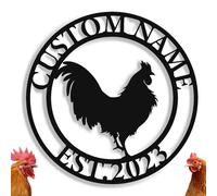 Personalized Chicken Coop Name Sign | Custom Metal Farm Sign for Hen Houses | Funny Chicken Coop Decor | Unique Gift for Chicken Lovers | 8 to 24 Inches