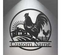 Personalized Chicken Coop Sign, Custom Metal Farmhouse Decor, Rustic Hen House Nameplate, Outdoor Poultry Wall Art, Country Farm Hanging (Style-4)