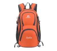 Personalized Children Backpack with Embroidered Name, 20L Lightweight Waterproof Foldable Backpack, Small Hiking Rucksack for Boys Girls, Kids School Bags for School, Camping, Hiking 40x25 (Orange)