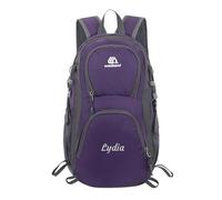 Personalized Children Backpack with Embroidered Name, 20L Lightweight Waterproof Foldable Backpack, Small Hiking Rucksack for Boys Girls, Kids School Bags for School, Camping, Hiking 40x25 (Purple)