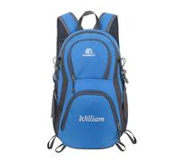 Personalized Children Backpack with Embroidered Name, 20L Lightweight Waterproof Foldable Backpack, Small Hiking Rucksack for Boys Girls, Kids School Bags for School, Camping, Hiking 40x25 (Blue)