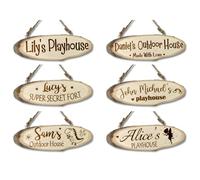 Personalized Children's Playhouse Sign,Custom Kids Wooden Door Plaque