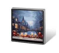 Personalized Christmas Atmosphere Lapel Pin for Men Women Cute Funny Square Brooch for Ease And Safe Aluminum Alloy Brooches Suit Dress Accessories Wedding Party