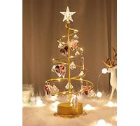 Personalized Christmas Crystal Tree Lights Custom Family Name Tabletop Metal Christmastree Lamp Decoration Gifts for Women Wife Boyfriend Girlfriend Christmas (Heart-1-12 Photos)