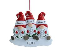 Personalized Christmas Dwarf Statue Decoration, Customized Xmas Name/Text Ornament, Personalized Family Christmas Ornaments 2025, Customized Xmas Gifts for Family Friends(2-6)