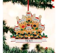 Personalized Christmas Elk Christmas Tree Decorations, Customized Xmas Name/Text Hanging Ornament, Customized Xmas Gifts for Family Friends, Personalized Family Christmas Ornaments 2025