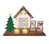 Personalized Christmas in Heaven Decoration with 1-6 Chairs Custom Photo Name Memorial Candle Holders Christmas Tree Remembrance Candle Hold Xmas Heaven Rocking Chair for Grandparent