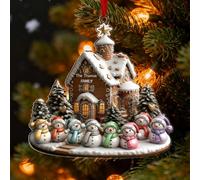 Personalized Christmas Name Ornament 2025-Custom Snowman Family Decorations, Personalized Gingerbread Ornament 2025, Cute Acrylic Christmas Tree Decorations Gifts for Family Members Friends