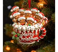 Personalized Christmas Name Ornament 2025-Custom Snowman Family Decorations, Personalized Gingerbread Ornament 2025, Cute Acrylic Christmas Tree Decorations Gifts for Family Members Friends