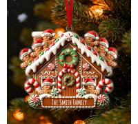 Personalized Christmas Name Ornament 2025-Custom Snowman Family Decorations, Personalized Gingerbread Ornament 2025, Cute Acrylic Christmas Tree Decorations Gifts for Family Members Friends