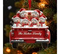Personalized Christmas Name Ornament 2025-Custom Snowman Family Decorations, Personalized Gingerbread Ornament 2025, Cute Acrylic Christmas Tree Decorations Gifts for Family Members Friends