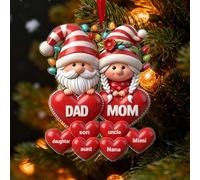 Personalized Christmas Name Ornament 2025-Custom Snowman Family Decorations, Personalized Gingerbread Ornament 2025, Cute Acrylic Christmas Tree Decorations Gifts for Family Members Friends