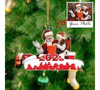 Personalized Christmas Ornament 2025 - Custom 2D Photo Acrylic Ornament for Baby's First Christmas, Family, Customized Xmas Tree Decorations with Picture, New Memories Gift
