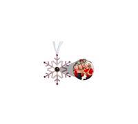 Personalized Christmas Ornament with Picture Inside, Custom Snowflake Photo Projection Ornament for Christmas Tree Decor, Hanging Snowflake Projection Pendant 2025 Memorial Gifts 1pcs (Pink)