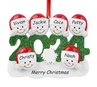 Personalized christmas ornaments 2024 snowman - personalized, family ornaments personalized Resin Snowman, for Family, Partners, Friends 6