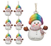 Personalized Christmas Ornaments 2025, 2D Frosty Snowman Family Christmas Decoration Pendant, Customized Xmas Ornament Name, Personalized Tree Ornaments Customizable Gifts for Family Friends
