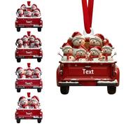 Personalized Christmas Ornaments 2025 Customized for 2-8 Person Families Acrylic Engraved Text Christmas Decorations for Christmas, Families, and Couples Christmas Tree Decorations