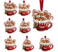 Personalized Christmas Ornaments 2025 Customized for 2-8 Person Families Acrylic Engraved Text Christmas Decorations for Christmas, Families, and Couples Christmas Tree Decorations