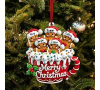 Personalized Christmas Ornaments, Customized Name Family Baking Cookie Ornament, Suitable for Families of 2/3/4/5 People, Christmas Tree Decorations or Gifts