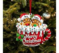 Personalized Christmas Ornaments, Customized Name Family Baking Cookie Ornament, Suitable for Families of 2/3/4/5 People, Christmas Tree Decorations or Gifts