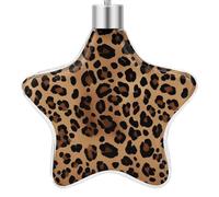 Personalized Christmas Ornaments Leopard Print Star Hanging Ornament with Silver String Plastic Sublimation Ornament for Xmas Tree New Year Party Supplies & Gift