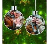 Personalized Christmas Ornaments with Photo, Customizable Christmas Baubles Pendants, 2023 Christmas Tree Decorations, Personalised Xmas Gifts for Family, Children, Partner and Friends