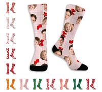 Personalized Christmas Socks with Your Custom Photo - Unisex Funny Face Stockings for Men, Women Gift - Add Image to Festive Mid-Calf Hosiery