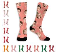 Personalized Christmas Socks with Your Custom Photo - Unisex Funny Face Stockings for Men, Women Gift - Add Image to Festive Mid-Calf Hosiery