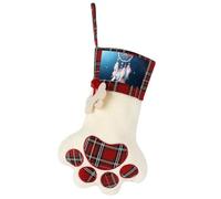 Personalized Christmas Stocking for Dogs and Cats Beautiful Dreamcatcher Paw Shape Xmas Stockings, Plush Hanging Socks for Holiday and Christmas Decorations