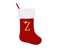Personalized Christmas Stockings 45 cm Initial Monogram Embroidered Letter Christmas Stocking Red Velvet Xmas Stockings Classic Christmas Stockings Holiday Decor Tree Decoration for Kids & Adults (Z)