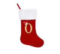 Personalized Christmas Stockings 45 cm Initial Monogram Embroidered Letter Christmas Stocking Red Velvet Xmas Stockings Classic Christmas Stockings Holiday Decor Tree Decoration for Kids & Adults (O)