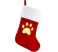 Personalized Christmas Stockings with Initials, 20 Inches Large Red Monogram Velvet Christmas Stocking with Super Soft Plush Cuff for Family Holiday Party Gifts, Xmas Tree and Fireplace Decor(Pet)