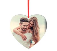Personalized Christmas Tree Decorations,Christmas Baubles 2024 with Double-sided Photos Text,Metal Christmas Ornaments Xmas Gifts for Couples Family Baby Pet Wedding
