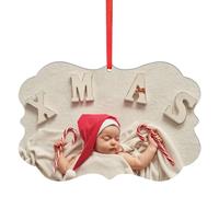 Personalized Christmas Tree Decorations,Christmas Baubles 2024 with Double-sided Photos Text,Metal Christmas Ornaments Xmas Gifts for Couples Family Baby Pet Wedding