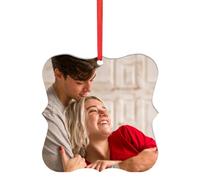 Personalized Christmas Tree Decorations,Christmas Baubles 2024 with Double-sided Photos Text,Metal Christmas Ornaments Xmas Gifts for Couples Family Baby Pet Wedding