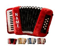 Personalized Classic Accordion Shaped Pillow with Name Fashion Cute Music Theme Body Pillow for Sofa Bed Couch Chair Club Custom Accordion Cushions Party Decor Gift for Music Lovers Musician Family