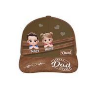 Personalized Classic Baseball Cap,Customizable with Name,Thoughtful Gift for Dad and Grandpa from Son and Daughter, Stylec-02, One size