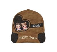 Personalized Classic Dad Baseball Cap,Customizable with Name,Text and Characters,A Thoughtful Gift from Son and Daughter to Dad and Grandpa, Stylec-05, One size