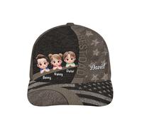 Personalized Classic Dad Baseball Cap,Customizable with Name,Text and Characters,A Thoughtful Gift from Son and Daughter to Dad and Grandpa, Stylec-07, One size