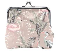 personalized classic pelican flamingo leather wallet for women, cute kiss lock wallet for girls, classic pelican flamingo, UNITALLA, Classic, classic pelican flamingo, UNITALLA, Flamenco Pelican