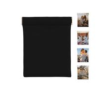 Personalized Coin Purse with Photo Text, Custom Double Sided Printed PU Leather Mini Wallet, Small Squeeze Change Pouch Case for Coins Keys Earbuds, Unique Gifts for Women Men Girls, PureBlack, One