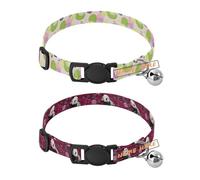 Personalized Collar for Puppy Adjustable para personalizado Male Dog Collars 2 Pcs Pastel Green Colorful Dots Rose Panda Peach Valentine