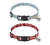 Personalized Collar for Small Dogs 5-15Lbs Adjustable personalizada para Male Dog Collars 2 Pcs Blue Grey Glasses Cartoon Hand Sketch Hearts