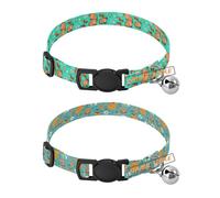 Personalized Collars for Small Dogs Adjustable customised Dog Collar for Dogs Girl and Boy 2 Pcs Cartoon Cool Capybaras Teal Cartoon Cute Capybaras