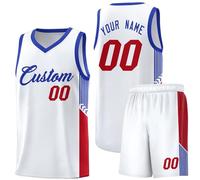 Personalized College Jerseys Kit Unisex Custom University Basketball Jersey Multi-Size Basketballs Uniform Sport Active Suits Casual Shirts and Shorts Sets Practice Suit A31 White