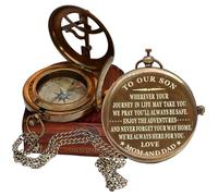 Personalized Compass,Gift for Husband,Son,to My Man, to Our Son,to My Fiancé,Dad,Boyfriend,for Customized Compass (Our Son- Mom and Dad)