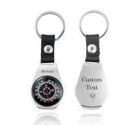 Personalized Compass, Navigation Tool with Customizable Text, Waterproof Luminous Function, Perfect Hiking Survival Gift for Men, Women, Dads, Husbands (Silver)