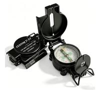 Personalized Compass, Portable Pocket Compass for Hiking & Survival, Waterproof Luminous Navigation Compass,The Choice for Men or Fathers (Black Military Compass)