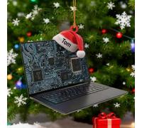 Personalized Computer Programmer Christmas 2D Ornament,Laptop Code Ornament for Computer Developer,Custom Software Christmas O-rnament,IT Coder Xmas Keepsake,C-hristmas 2025 Gift for Coder Manager