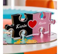 Personalized Couple Gifts, Puzzle Name Sign for Couples, Valentines Day Gifts for Her Him, Couples Puzzle Acrylic Plaque, Love Is The Piece That Holds Us Together, Personalized Romantic Gifts for Her